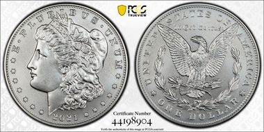 2021-D $1 Morgan Dollar 100th Anniversary MS69