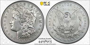 2021-D $1 Morgan Dollar 100th Anniversary MS70