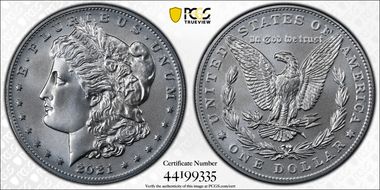 2021 $1 Morgan Dollar 100th Anniversary First Strike MS69