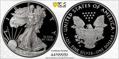 2021-W  $1 Silver Eagle - Type 1 Limited Edition Proof Set - First Strike PR70DCAM