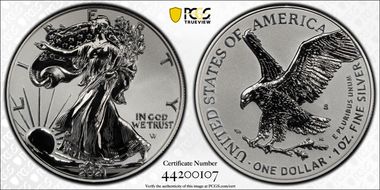 2021-W $1 Silver Eagle Rev PR - Type 1 Designer Edition PR69