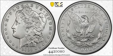 2021-S $1 Morgan Dollar 100th Anniversary MS69