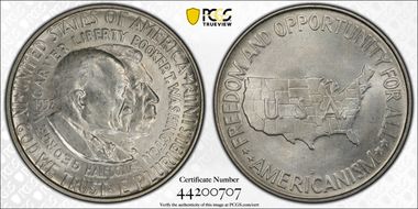 1952-D 50C Washington-Carver MS65