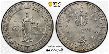 1936 50C Columbia MS66