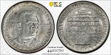 1951-S 50C Booker T. Washington MS65