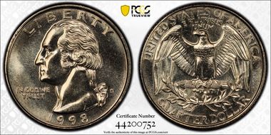 1998-D 25C MS67
