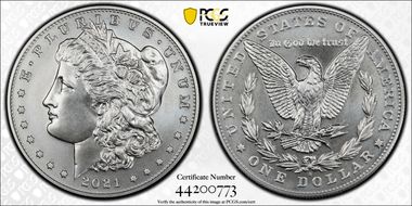 2021-S $1 Morgan Dollar 100th Anniversary First Strike MS70
