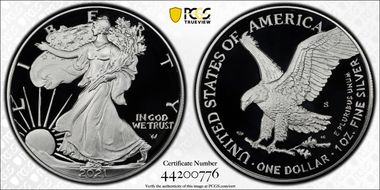 2021-S $1 Silver Eagle - Type 2 PR70DCAM