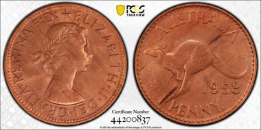 1958 Y. (p) 1D MS64RD