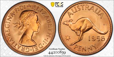 1958 Y. (p) 1D PR67RD