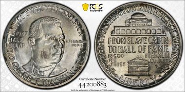 1947-D 50C Booker T. Washington MS65