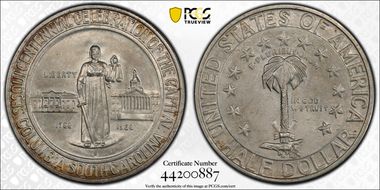 1936-S 50C Columbia MS65