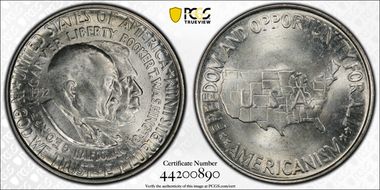 1952 50C Washington-Carver MS66