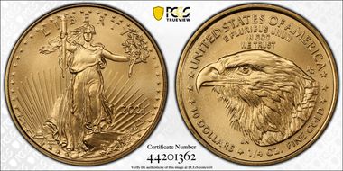 2021-W $10 Gold Eagle - Type 2 Unfinished Proof Dies MS70