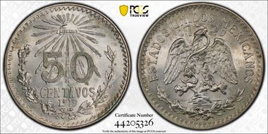 1919-M 50C KM-447 0.720 above Eagle MS65