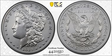 2021-O Privy $1 Morgan Dollar 100th Anniversary First Strike MS70