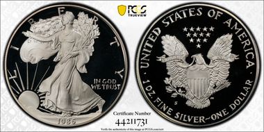 1986-S $1 Silver Eagle PR69DCAM