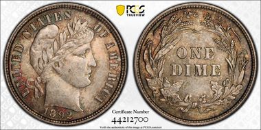 1892 10C MS63
