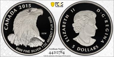 2015 $5 Bald Eagle PR69DCAM