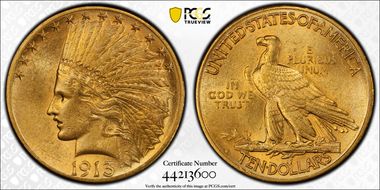 1913-S $10 MS62