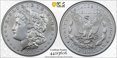 2021-D $1 Morgan Dollar 100th Anniversary MS70