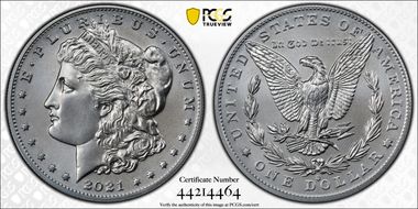 2021-O Privy $1 Morgan Dollar 100th Anniversary MS70