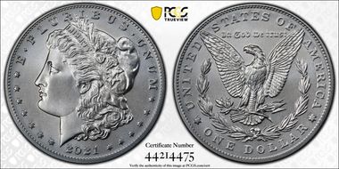 2021 $1 Morgan Dollar 100th Anniversary MS69