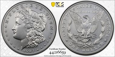 2021-S $1 Morgan Dollar 100th Anniversary First Strike MS70