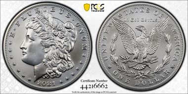 2021-O Privy $1 Morgan Dollar 100th Anniversary First Strike MS69