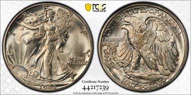 1945-D 50C MS64+