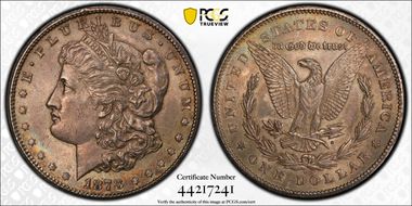 1878-CC $1 AU58