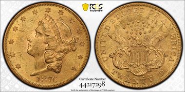 1876-S $20 MS60