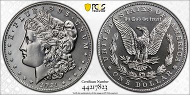 2021-D $1 Morgan Dollar 100th Anniversary First Strike MS69