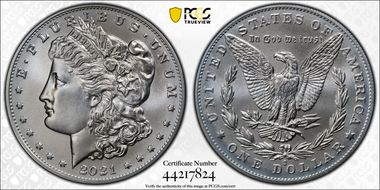 2021-O Privy $1 Morgan Dollar 100th Anniversary First Strike MS70