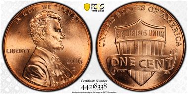 2016-D 1C Shield MS66RD