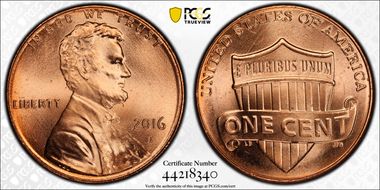 2016-D 1C Shield MS67RD