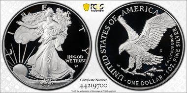 2021-S $1 Silver Eagle - Type 2 PR70DCAM