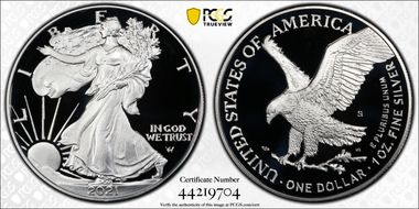 2021-S $1 Silver Eagle - Type 2 PR70DCAM