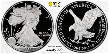 2021-S $1 Silver Eagle - Type 2 PR70DCAM