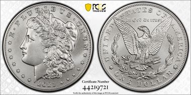 2021-D $1 Morgan Dollar 100th Anniversary First Strike MS70