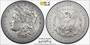 2021-O Privy $1 Morgan Dollar 100th Anniversary First Strike MS70