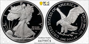 2021-S $1 Silver Eagle - Type 2 PR70DCAM