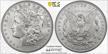 2021-D $1 Morgan Dollar 100th Anniversary First Strike MS70
