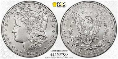 2021-S $1 Morgan Dollar 100th Anniversary First Strike MS70