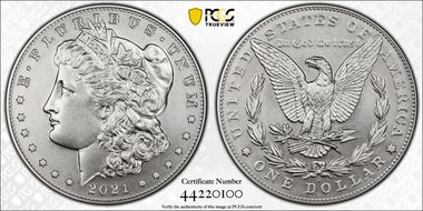 2021-S $1 Morgan Dollar 100th Anniversary First Strike MS70