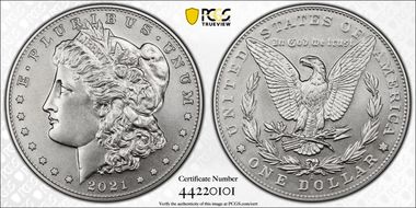 2021-S $1 Morgan Dollar 100th Anniversary First Strike MS70