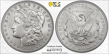 2021-S $1 Morgan Dollar 100th Anniversary First Strike MS70