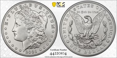 2021-S $1 Morgan Dollar 100th Anniversary First Strike MS70