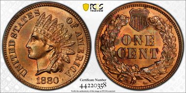 1880 1C MS64RB