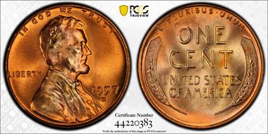 1957-D 1C MS66RD